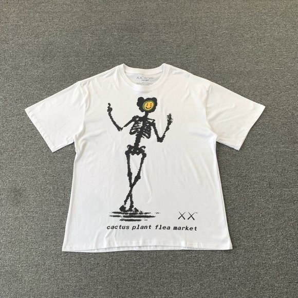 Cactus Plant Flea Market x Kaws Tees - Short Sleeve in White - Picture 1 of 7
